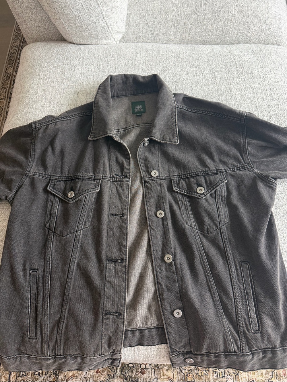 Women’s Black Washed Denim Jacket